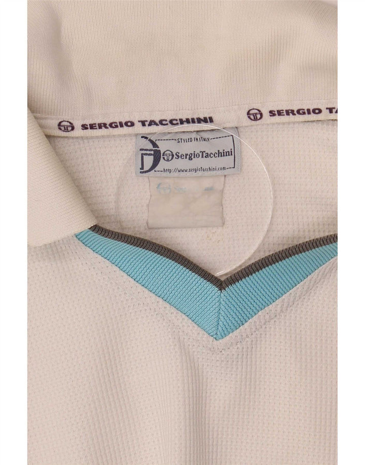 Sergio Tacchini herre poloshirt Medium White Colourblock