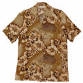 KINGFIELD Womens Short Sleeve Shirt EU 40 Medium Beige Floral Viscose Vintage Kingfield and Second-Hand Kingfield from Messina Hembry 