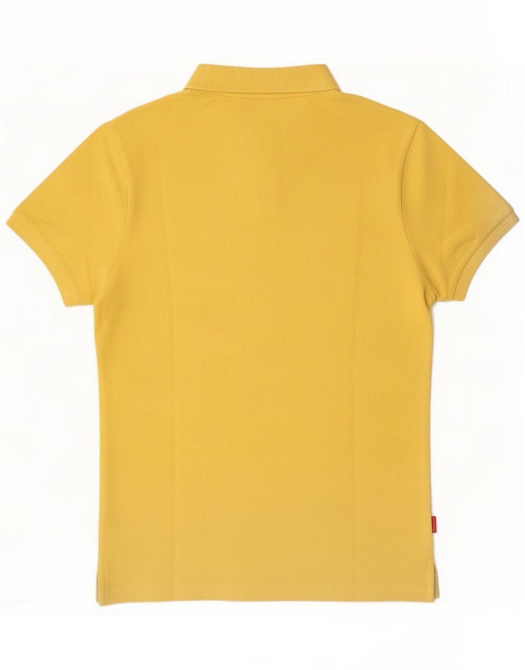 Blauer Polo Shirt til mænd Lille gul bomuld