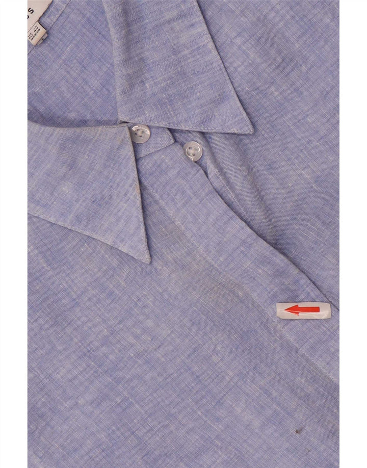 Reiss Dameskjorte UK 14 Large Blue Linen