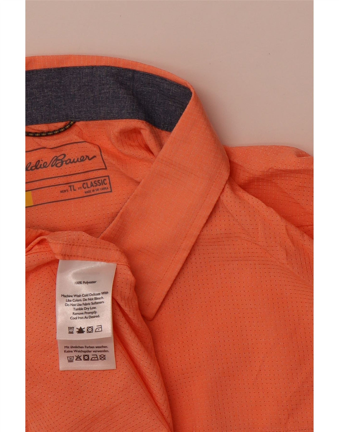 EDDIE BAUER Herre Klassisk Klassisk Kortærmet Skjorte Stor Orange