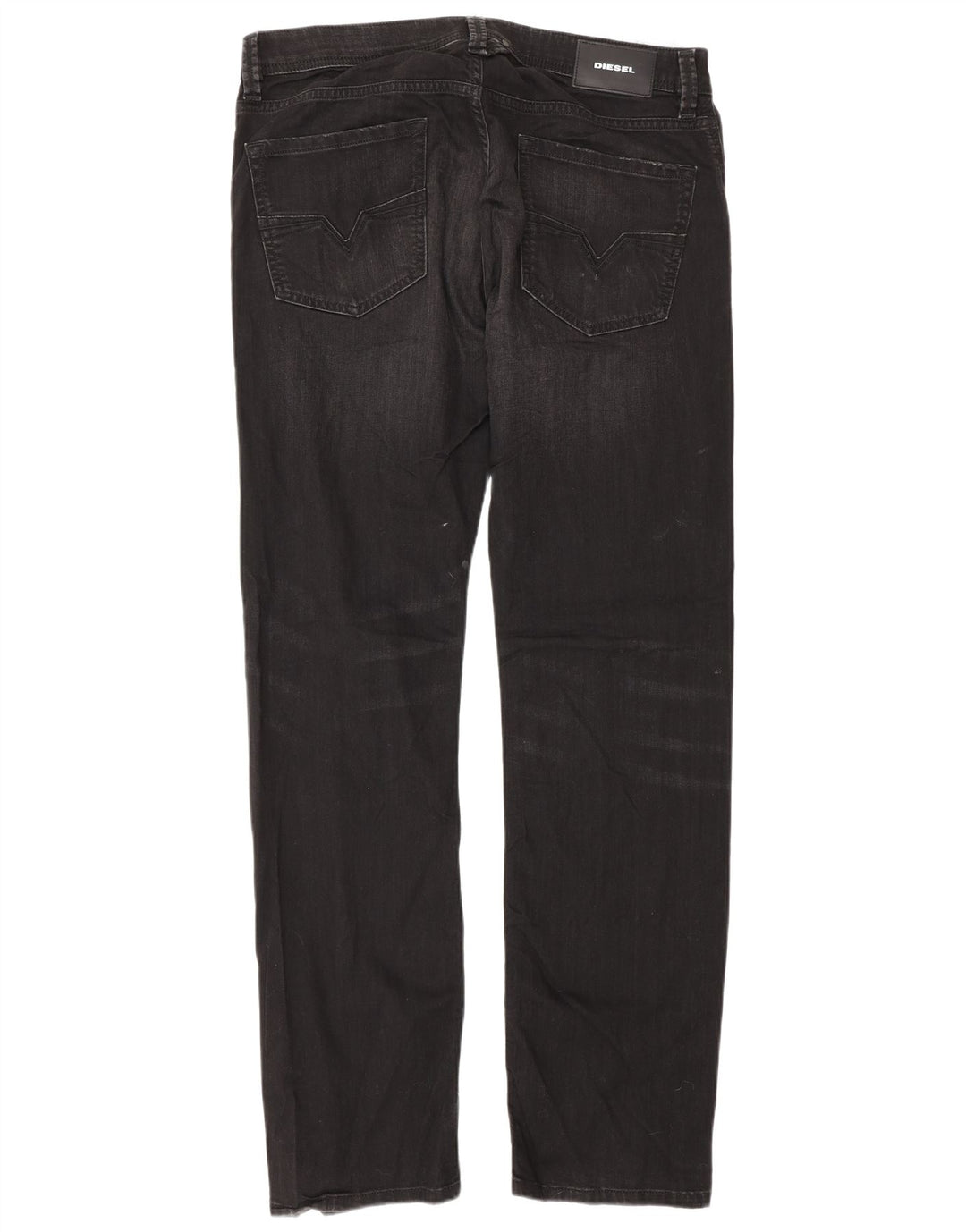 Diesel Straight Jeans til mænd W34 L32 Sort bomuld