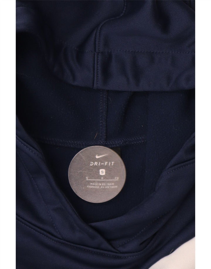 NIKE Dri Fit grafisk hættetrøje til mænd, lille marineblå polyester