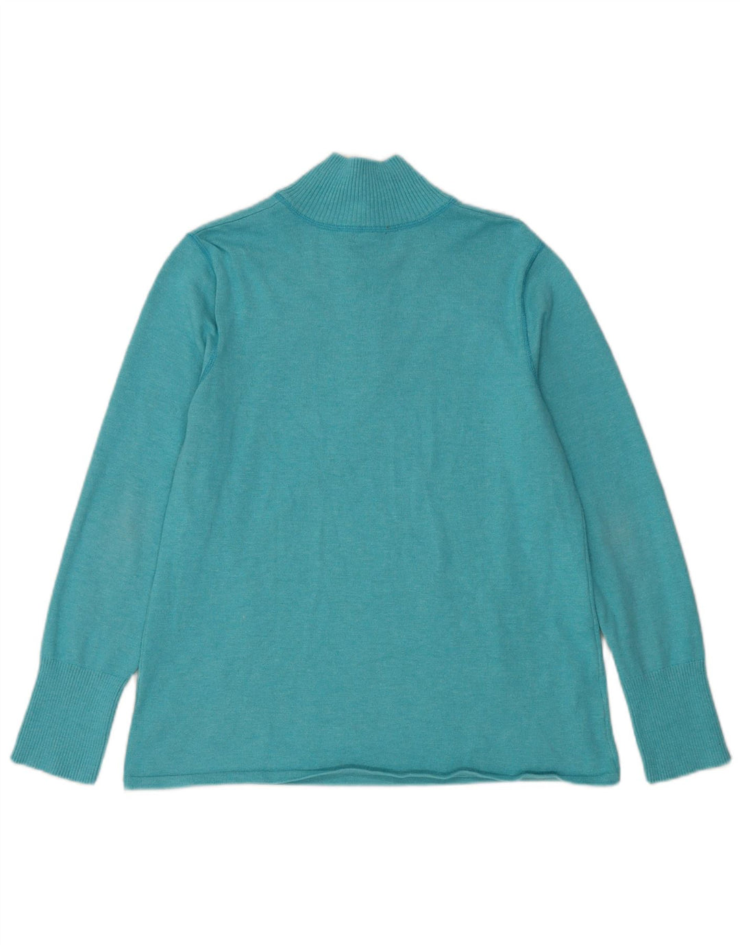 Eddie Bauer Dame Sweater med lynlås-hals UK 18 XL Blå Polyester