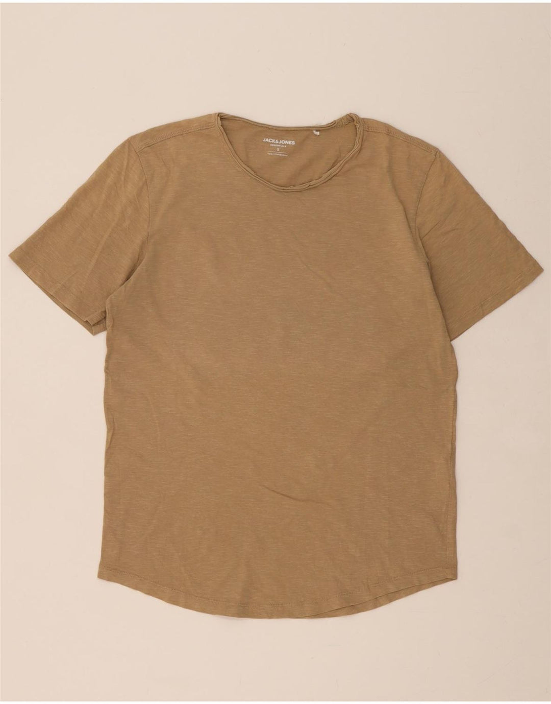 JACK & JONES Mens T-Shirt Top Small Brown Cotton Vintage Jack & Jones and Second-Hand Jack & Jones from Messina Hembry 