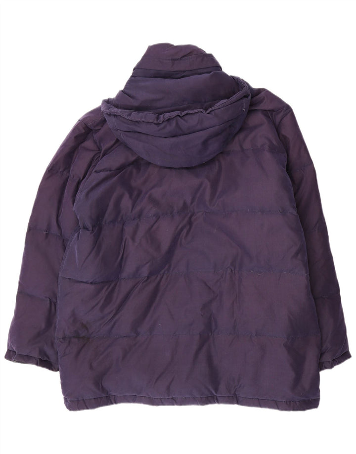 CHAMPION Herre hættepolstret jakke UK 38 Mellem marineblå nylon