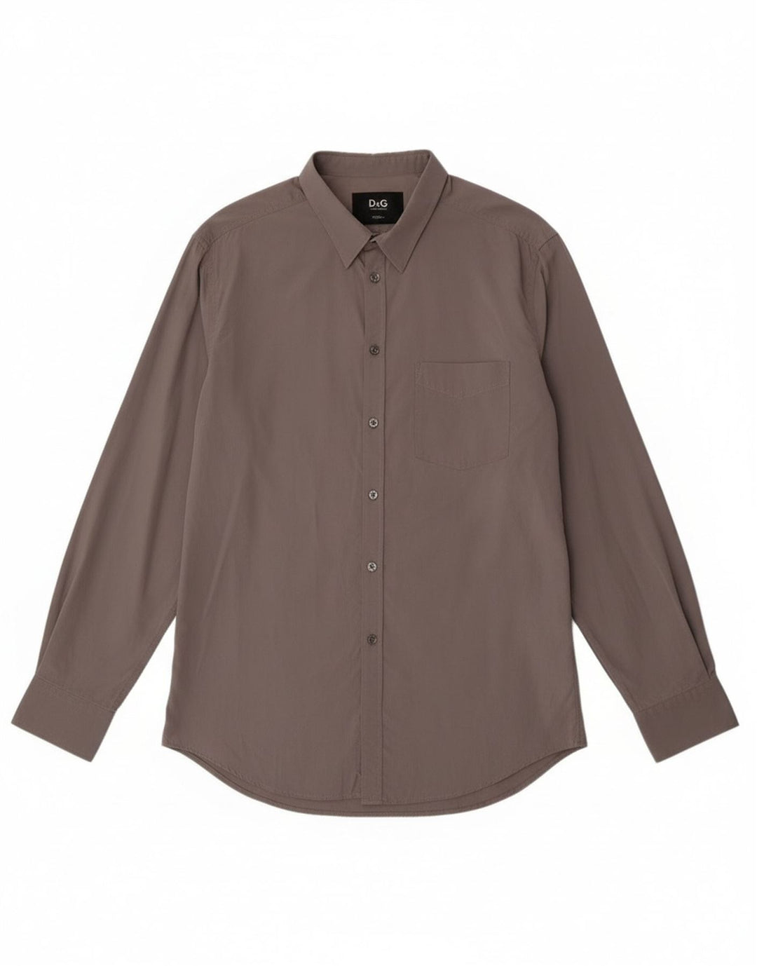 Dolce & Gabbana Herre Slim Shirt IT 52 Stor Grå Bomuld