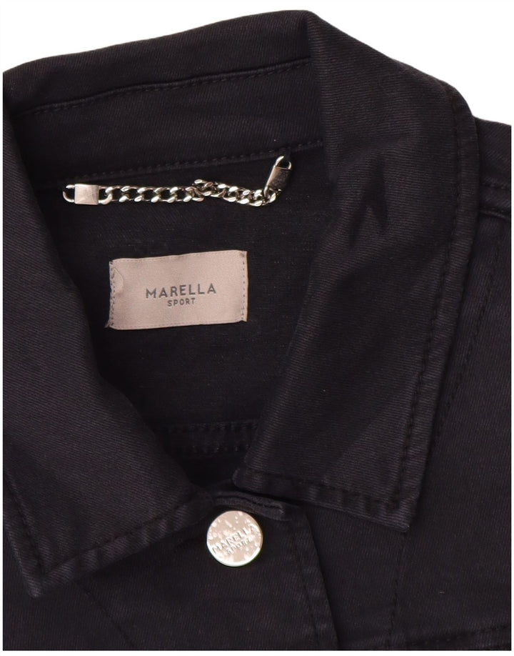 MARELLA Dame denimjakke UK 10 Small Navy Blue