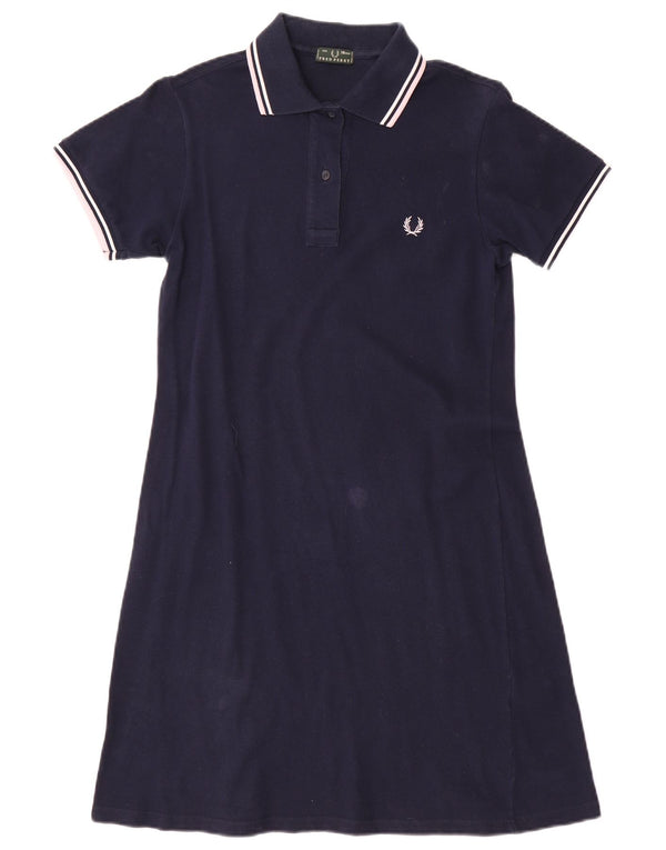 Fred Perry Pige Polokjole 15-16 år Marineblå stribet bomuld