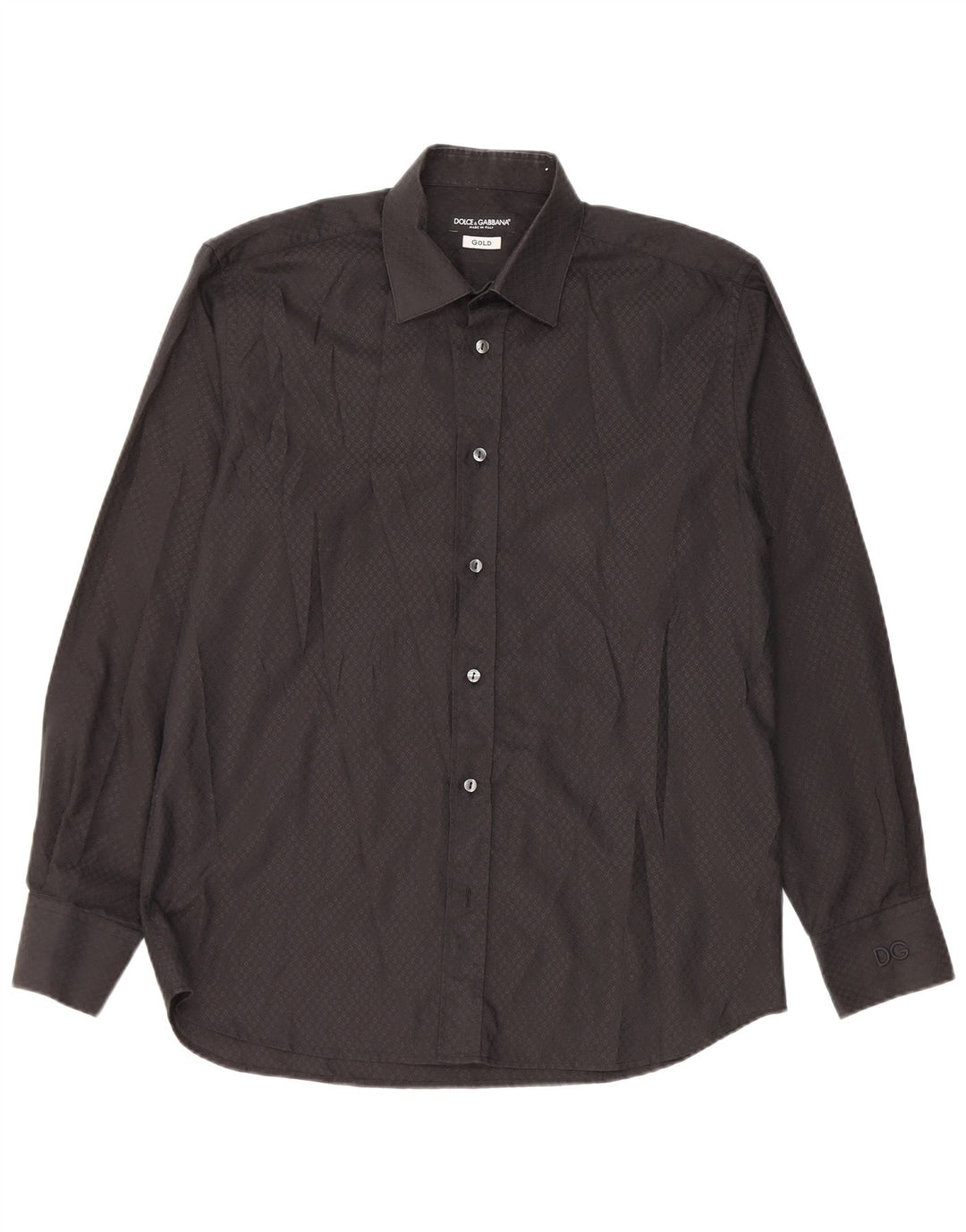 Dolce & Gabbana herreskjorte str. 41 16 Stor sort geometrisk bomuld