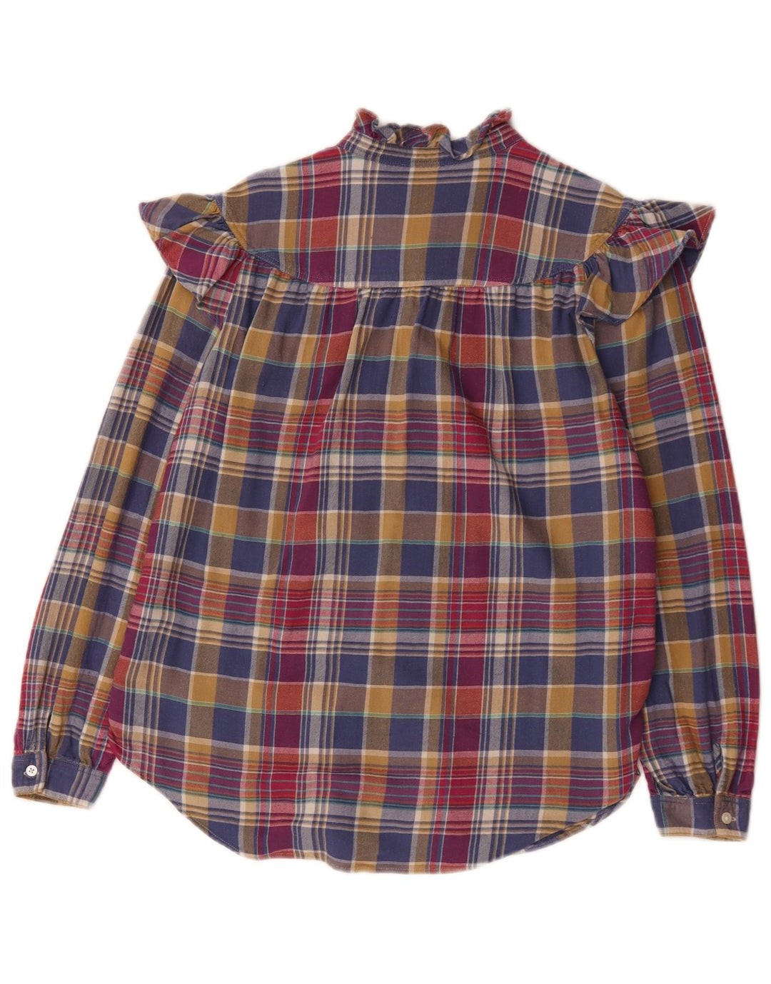 Polo Ralph Lauren Dame Flæse Front Shirt US 10 Stor flerfarvet ternet