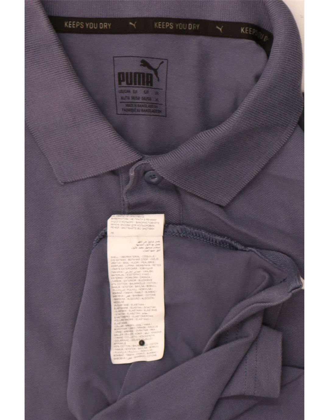 Puma herre poloshirt XL grå bomuld
