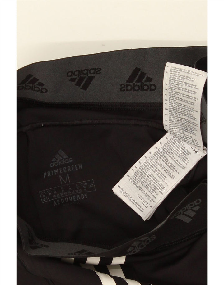 ADIDAS Aeroready Grafiske Leggings til kvinder UK 12/14 Medium Black Polyester