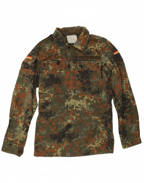 Vintage Herre Tyskland Military Jacket UK 38 Medium Khaki Camouflage Bomuld