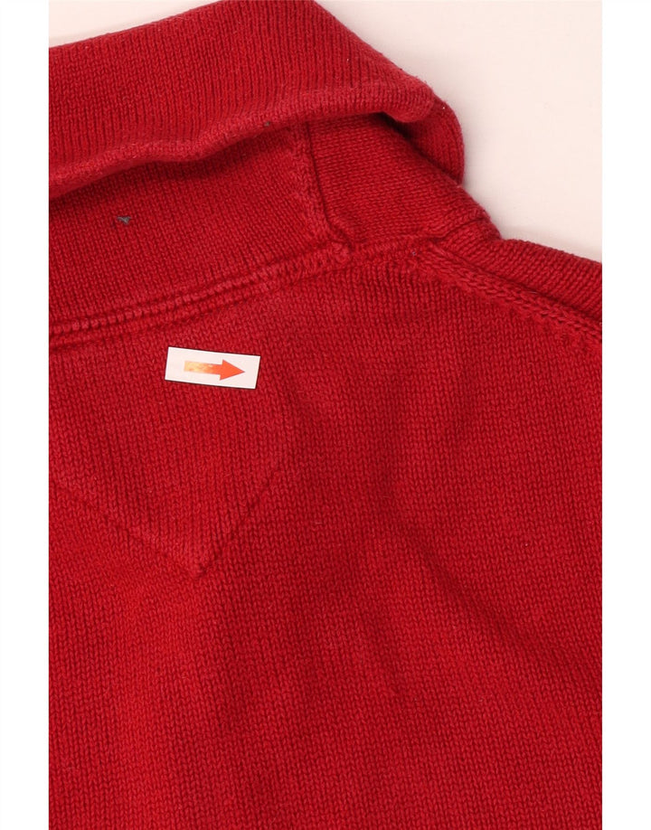 Tommy Hilfiger Herre Shawl Neck Jumper Sweater Lille Rød Bomuld