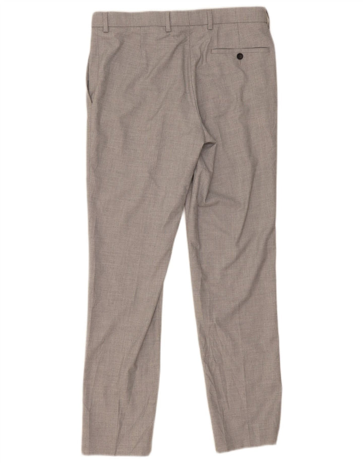 Marks & Spencer Herre Slim Suit Bukser W32 L31 Grå Polyester Classic