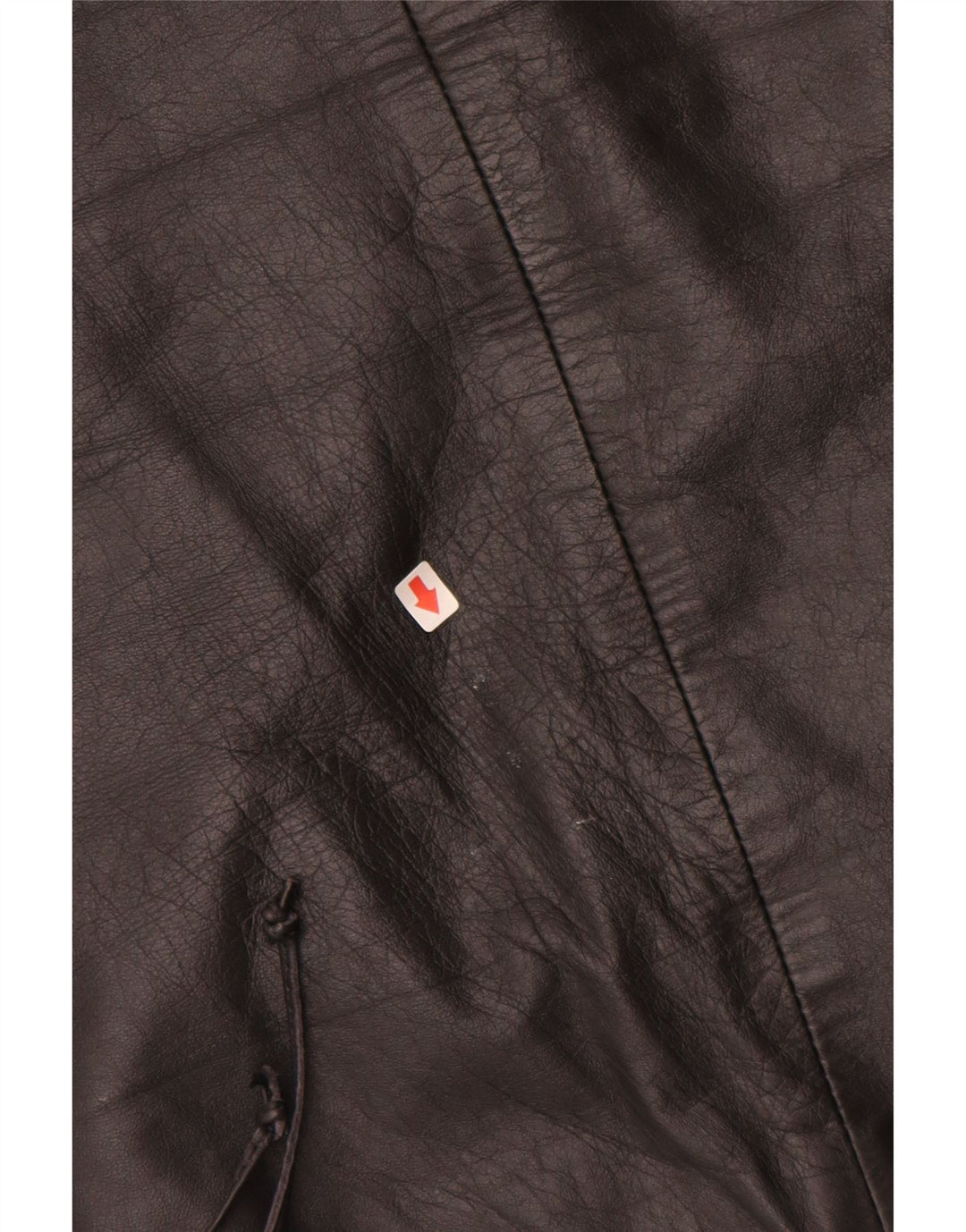 VINTAGE lædernederdel til kvinder EU 34 XS W24 sort læder