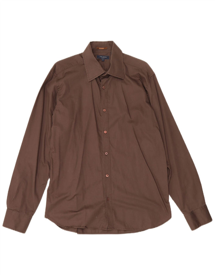 Ted Baker Herreskjorte str. 5 Stor brun bomuld