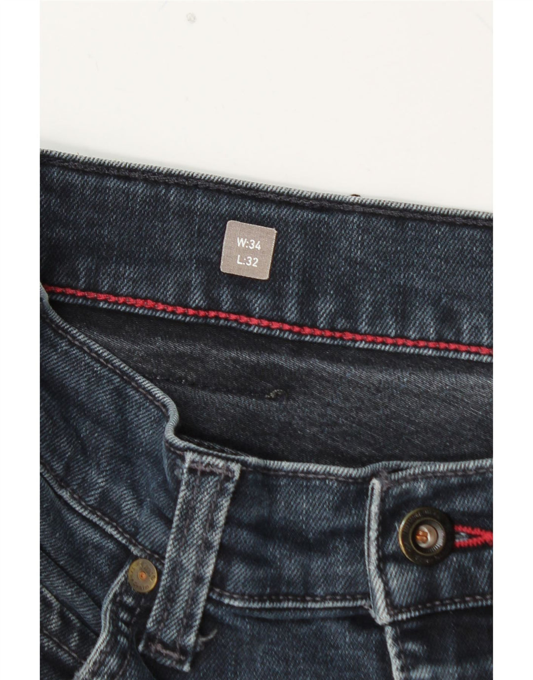 MUSTANG Dame Tramper Medium Rise Slim Fit Tapered Jeans W34 L32 Blå