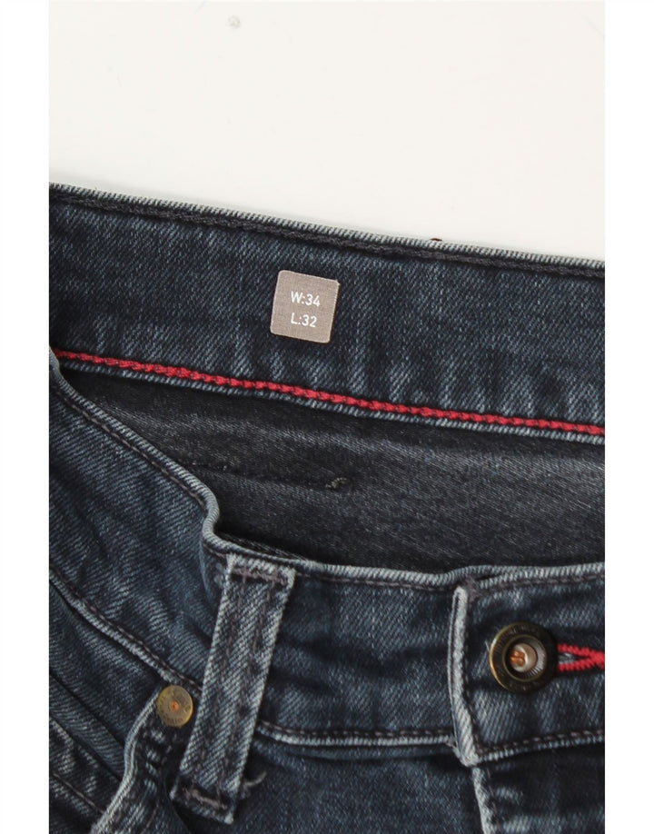 MUSTANG Dame Tramper Medium Rise Slim Fit Tapered Jeans W34 L32 Blå