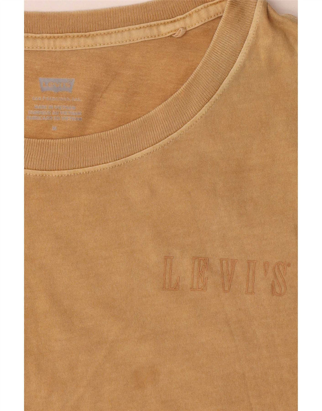 Levi's Dame T-Shirt Top UK 14 Medium Beige Bomuld