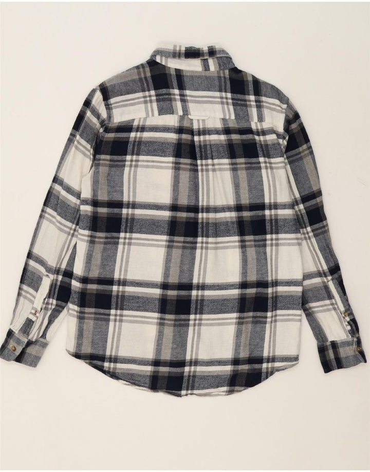 CHAPS Mens Flannel Shirt Small White Check Cotton Vintage Chaps and Second-Hand Chaps from Messina Hembry 