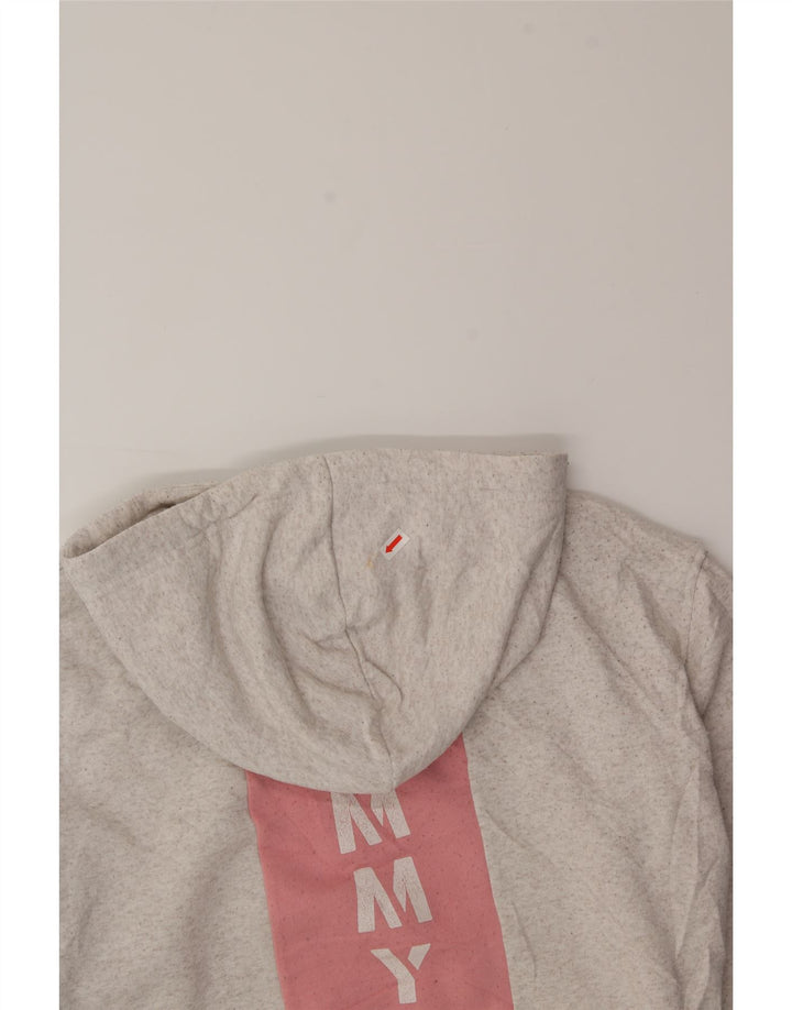 TOMMY HILFIGER Girls Oversized Hoodie Jumper 11-12 Years Medium Grey Vintage Tommy Hilfiger and Second-Hand Tommy Hilfiger from Messina Hembry 