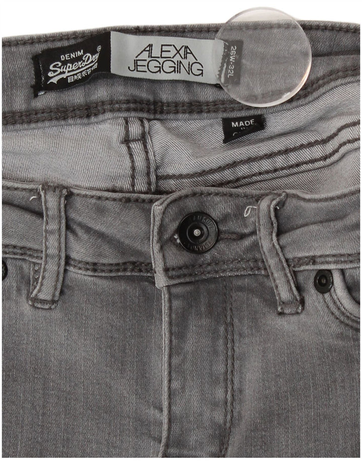Superdry Alexa Jegging Jeans til kvinder W26 L29 grå bomuld