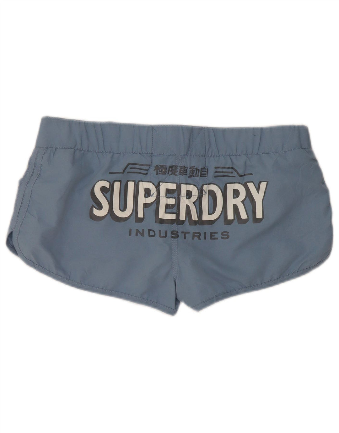 Superdry grafiske svømmeshorts til kvinder UK 16 Large Blue Polyester