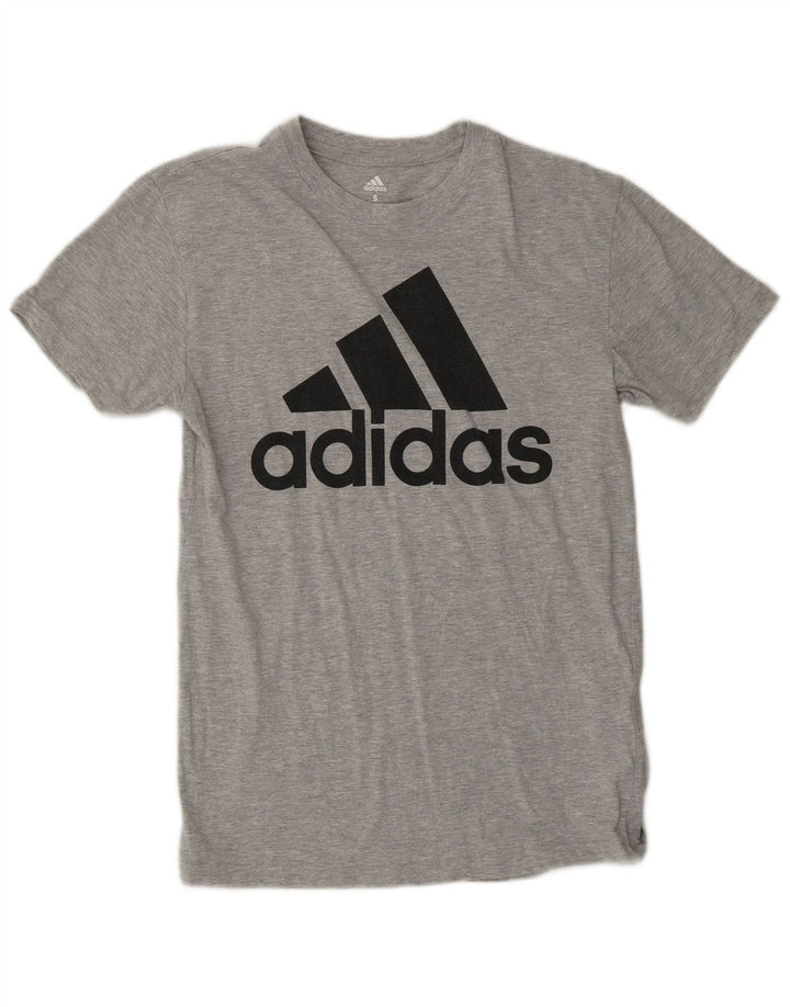ADIDAS Mens Golf Graphic T-Shirt Top Small Grey Flecked Cotton Vintage Adidas and Second-Hand Adidas from Messina Hembry 
