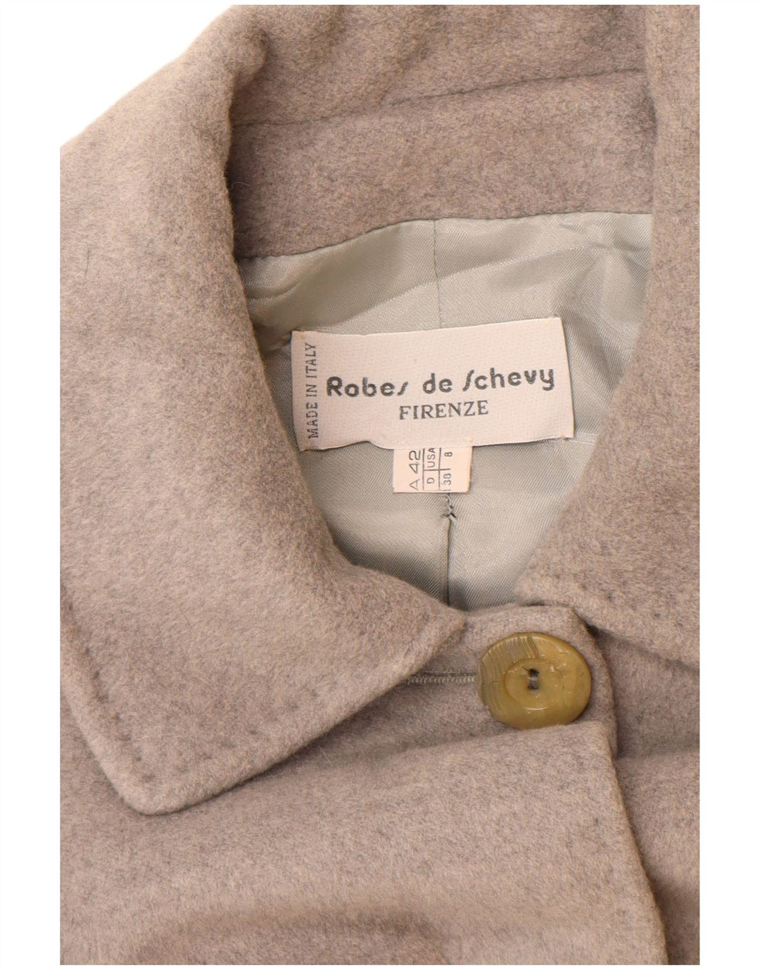 Vintage overfrakke til kvinder EU 38 Medium Grey Virgin Wool