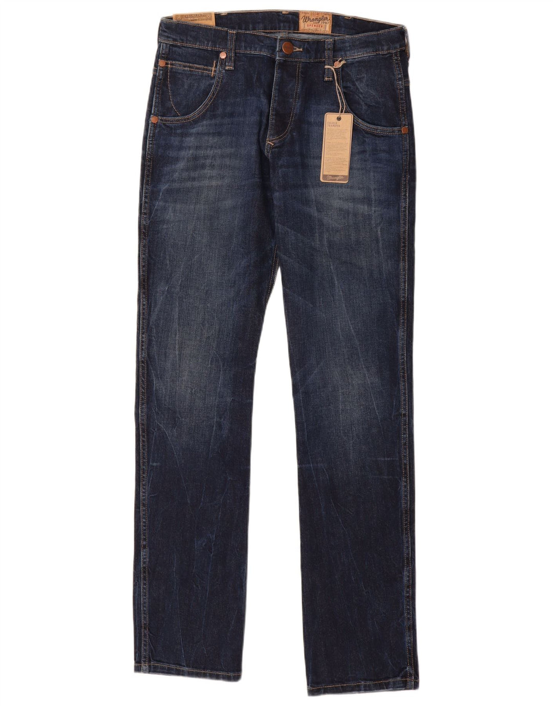 Wrangler Herre Spencer Slim Jeans W30 L34 Marineblå Bomuld