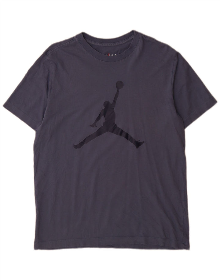 Jordan Herre grafisk T-shirt Top Medium Marineblå Bomuld