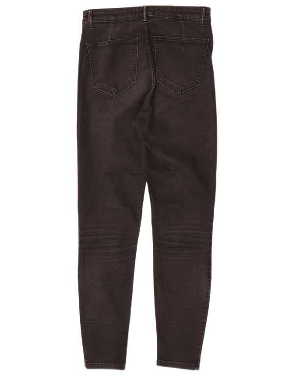 Zara Dame Højtalje Skinny Jeans EU 40 Medium W30 L28 Sort