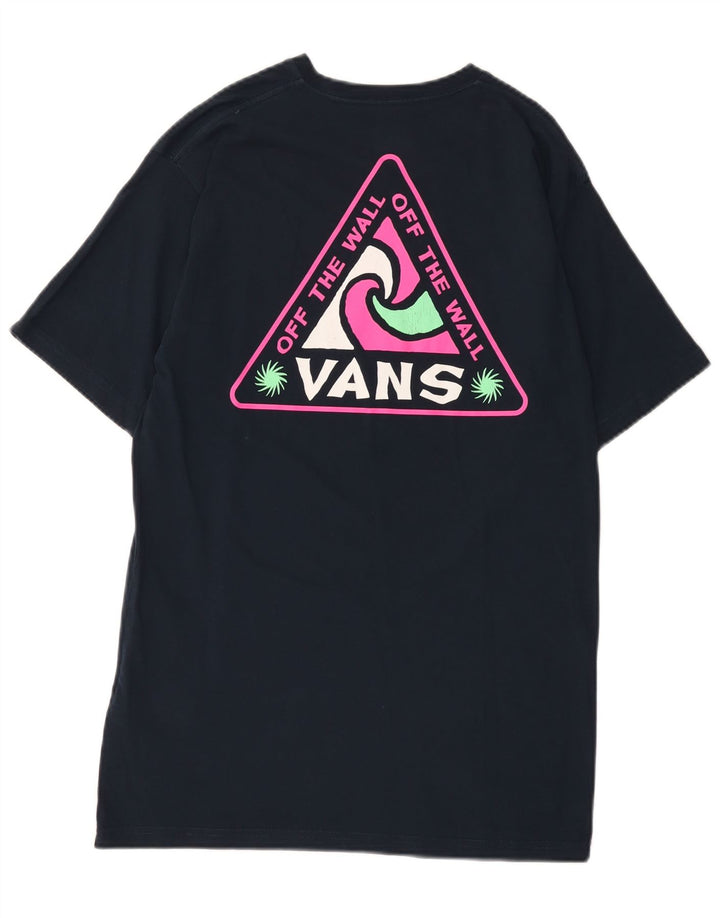 Vans Herre Classic Fit Grafisk T-Shirt Top Medium Navyblå Bomuld