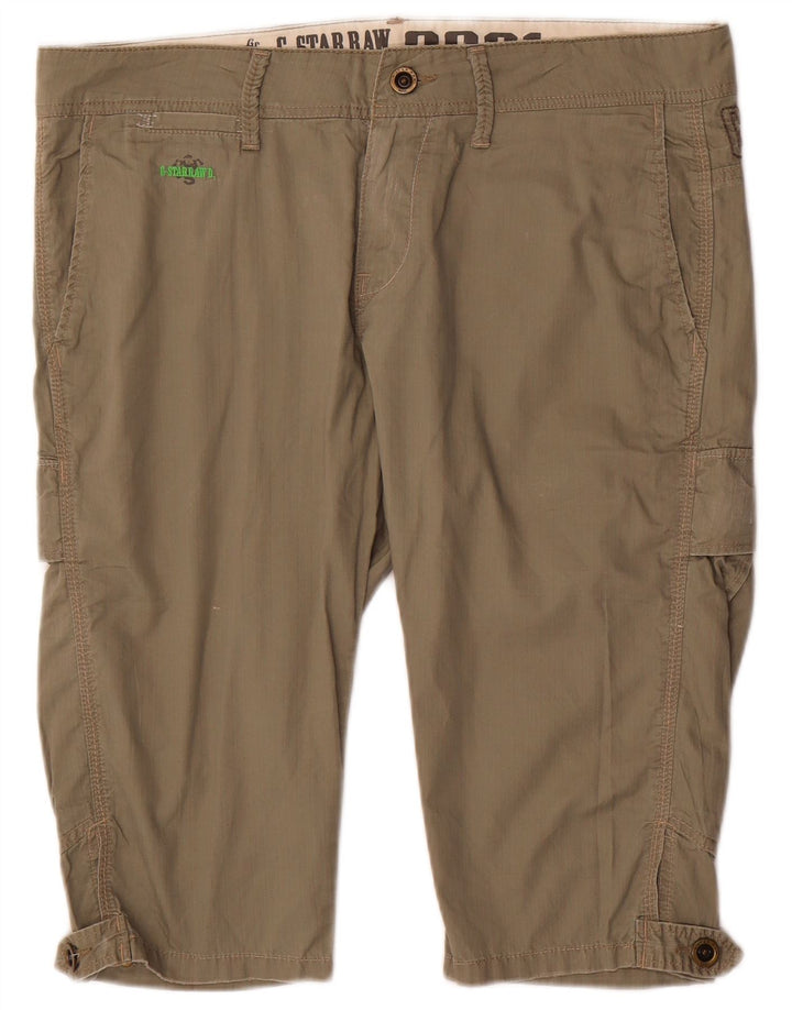 G-Star Herre Cargo Bermuda Shorts Large W34 Beige Bomuld