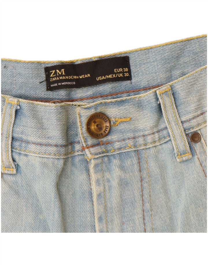 Zara Herre Slim Jeans EU 38 Small W30 L34 Blå Bomuld