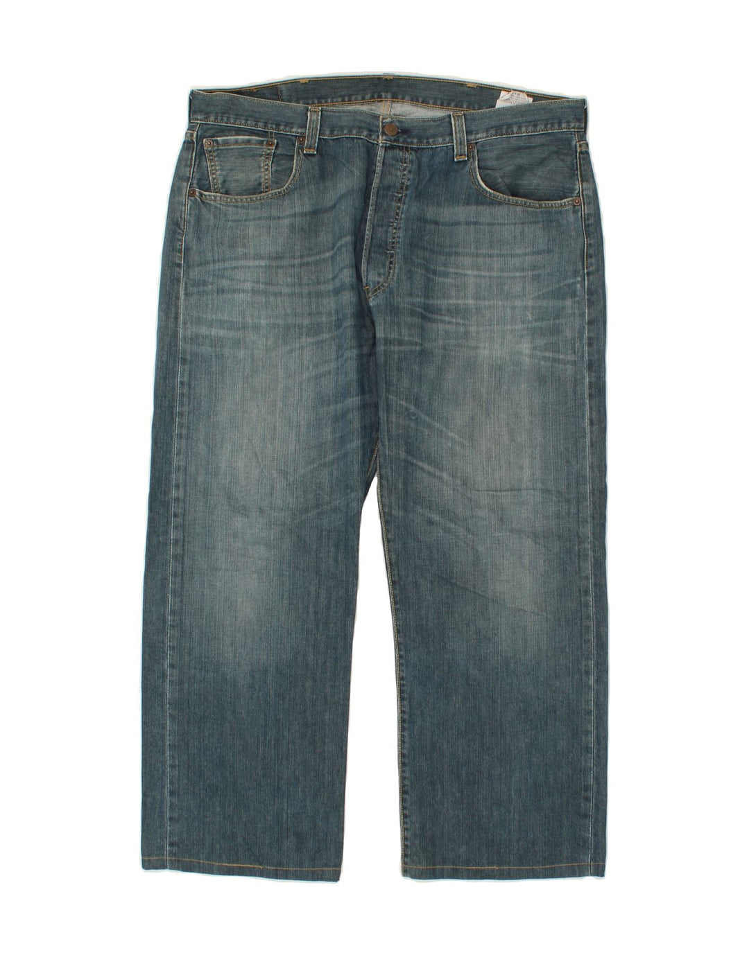LEVI'S Herre 501 Straight Jeans W38 L26 Blå Bomuld