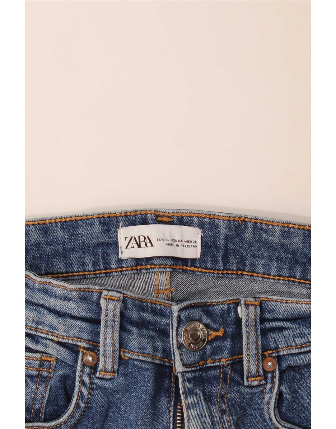 Zara Dame Flared Jeans EU 36 XS W26 L25 Blå