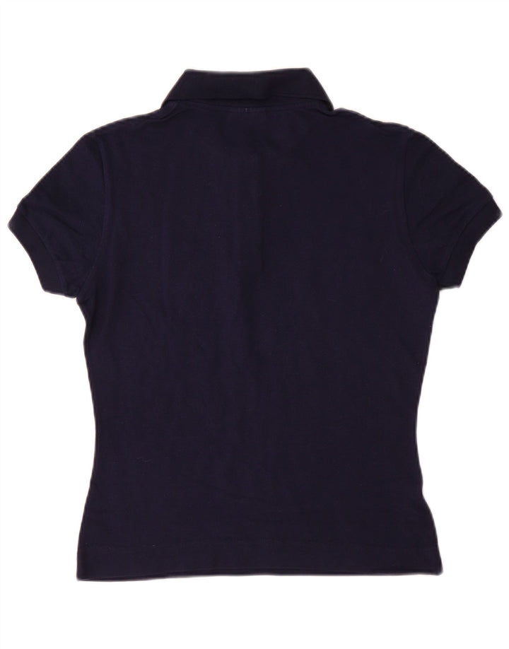 Lacoste Dame Polo Shirt Størrelse 40 Medium Navy Blue Bomuld