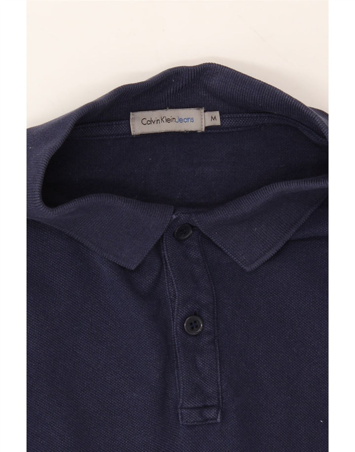 CALVIN KLEIN Mens Polo Shirt Medium Navy Blue Vintage Calvin Klein and Second-Hand Calvin Klein from Messina Hembry 