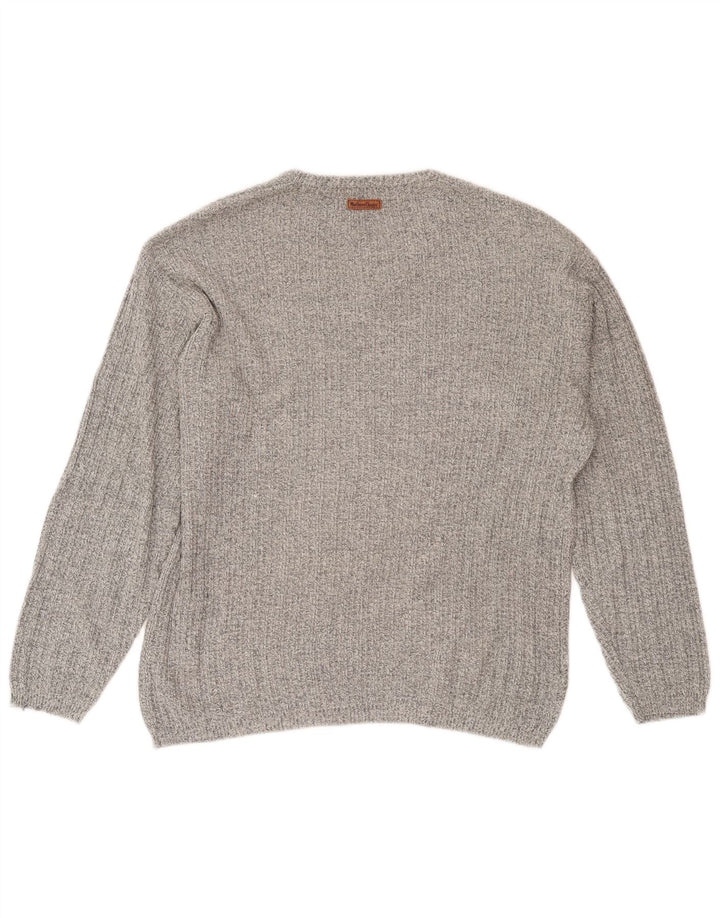 Marlboro Classics Herre V-hals sweater Medium Grey Flecked Bomuld