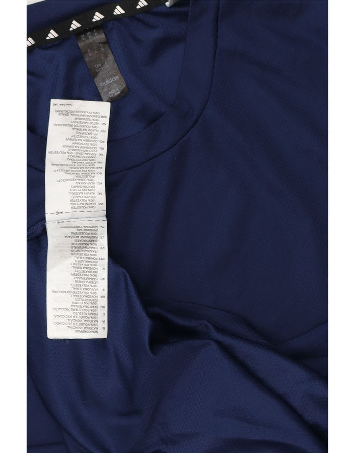 Adidas Herre Aeroready T-Shirt Top XL Navy Blue Polyester