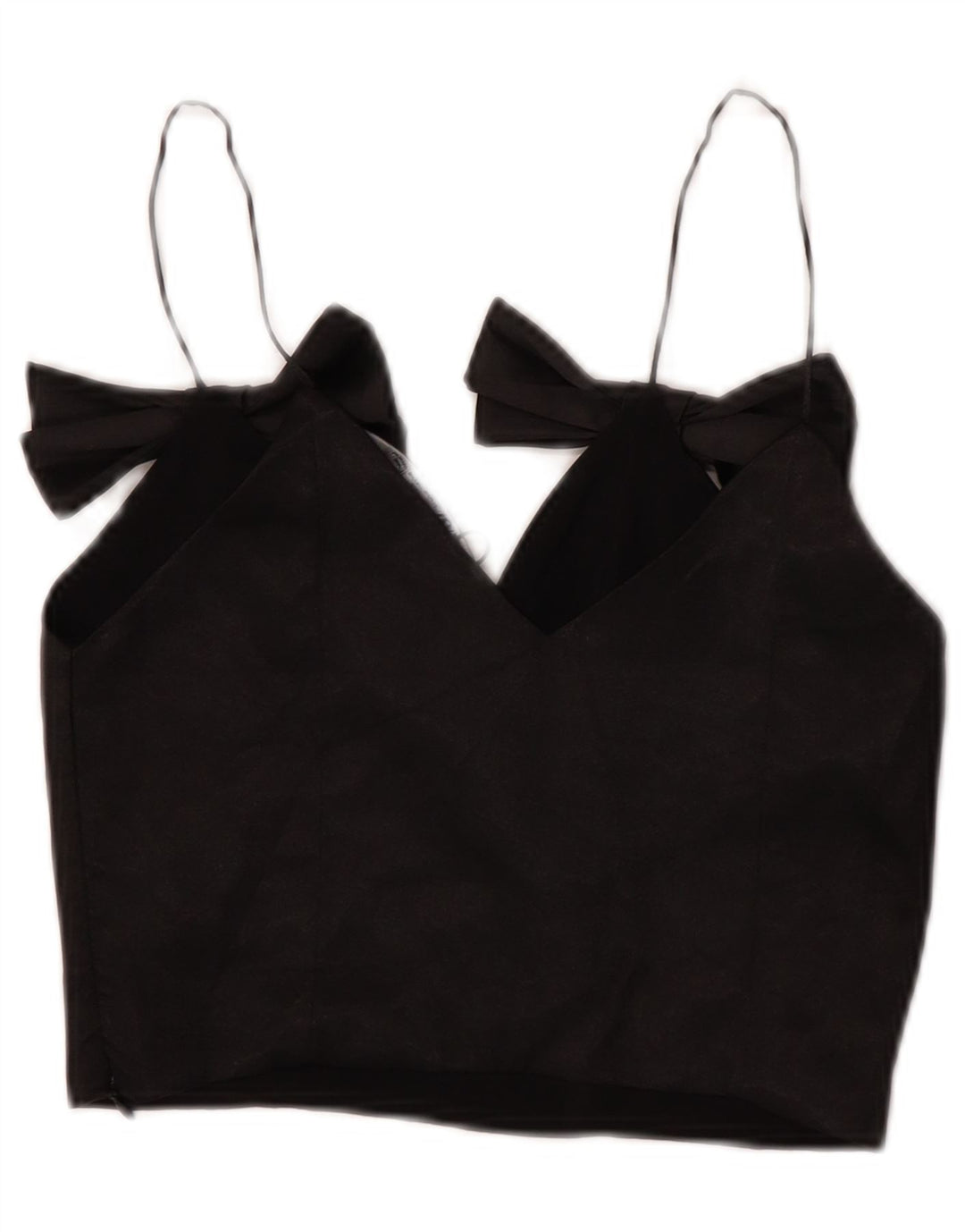 Zara Womens Crop Cami Top UK 4 XS Sort Polyester