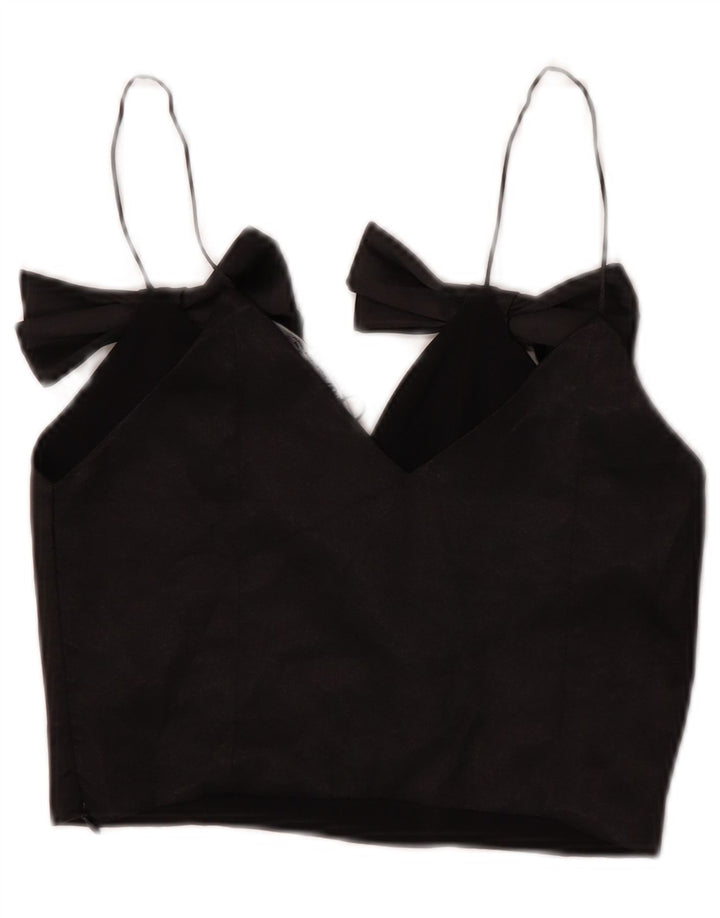 Zara Womens Crop Cami Top UK 4 XS Sort Polyester