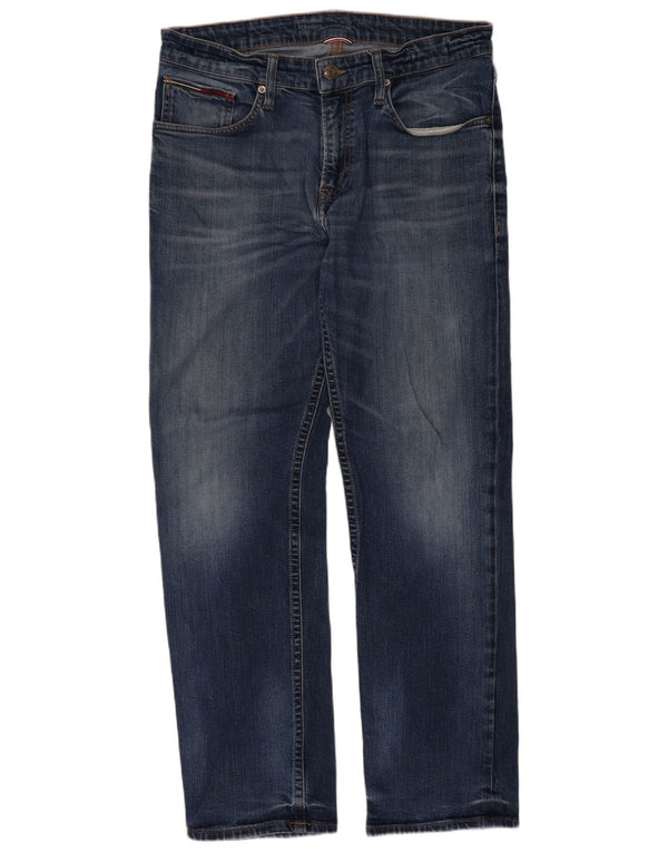 Tommy Hilfiger Straight Jeans til mænd W33 L30 Blå Bomuld