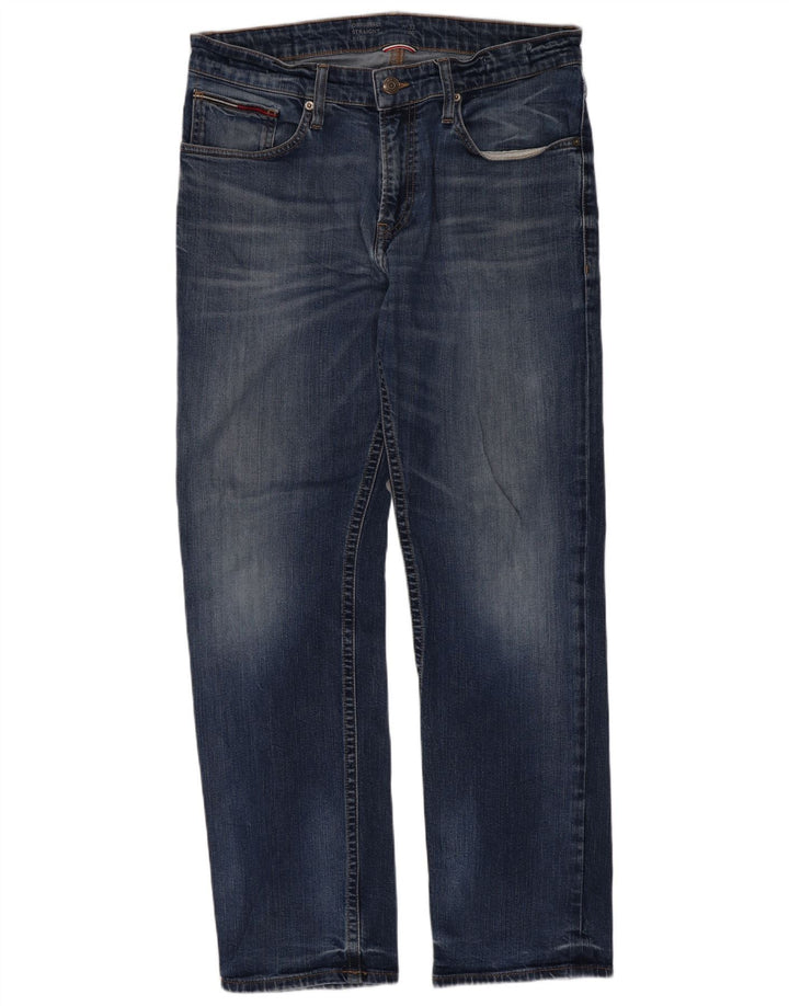 Tommy Hilfiger Straight Jeans til mænd W33 L30 Blå Bomuld