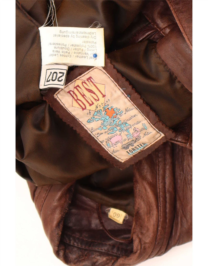 Forster Herre Læder Gilet EU 60 5XL Brun