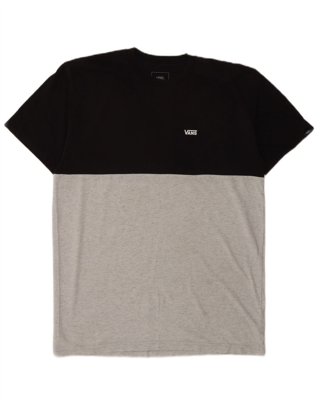 Vans Herre Classic Fit T-shirt Top Medium Grey Colourblock Bomuld