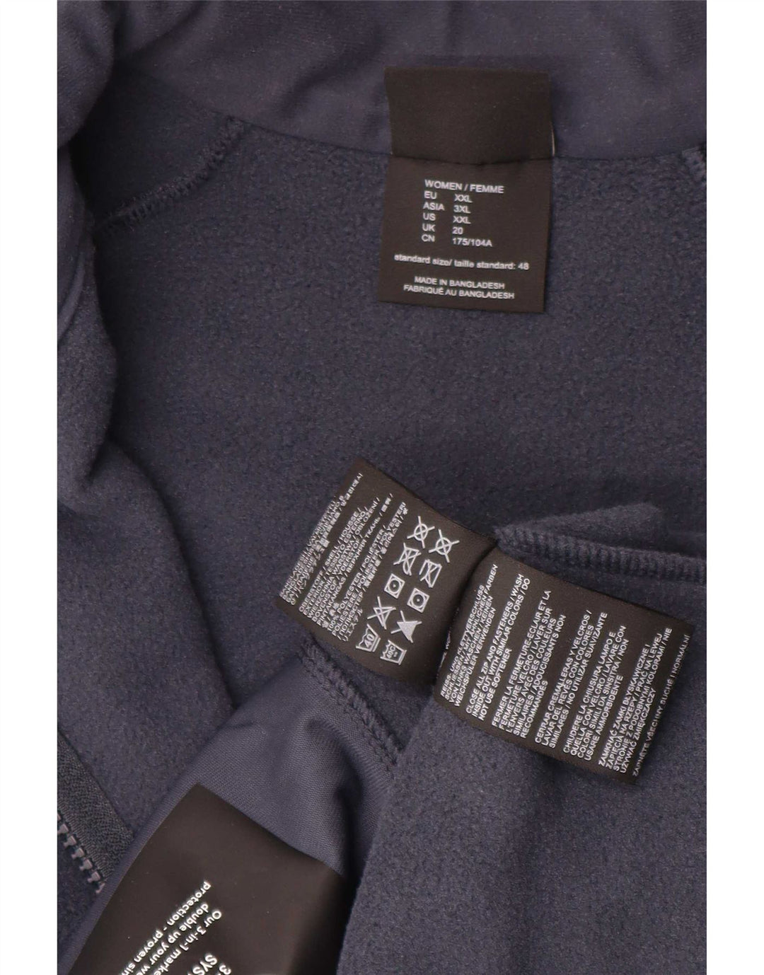 Jack Wolfskin Dame Fleecejakke UK 20 2XL Navy Blue Polyester